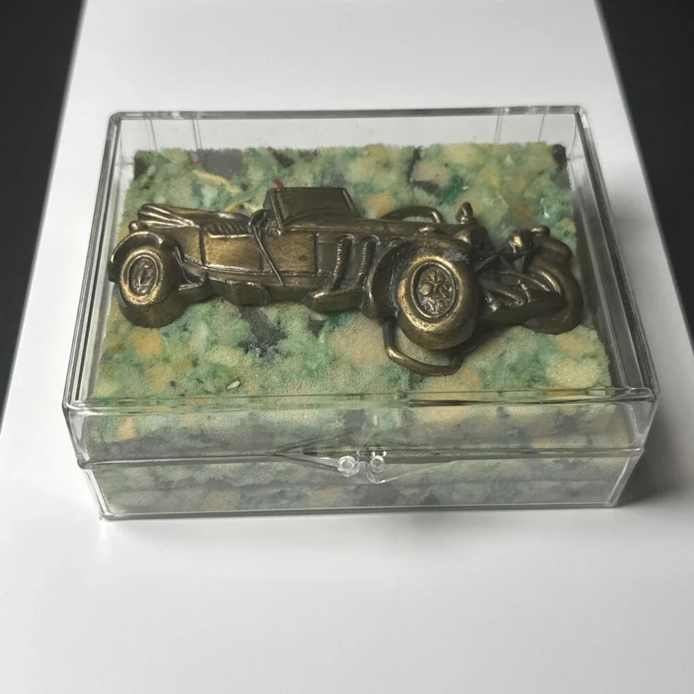 Vintage Baron Belt Buckle Antique Roadster Convertible 